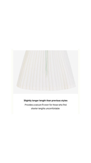 Magic Rib String Pleated Skirt (Ivory)