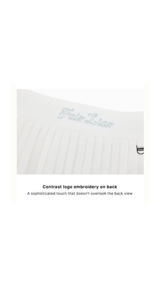 Magic Rib String Pleated Skirt (Ivory)
