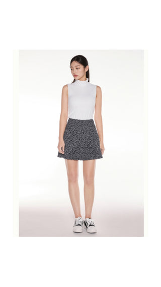 Mesh Crop Short Sleeve and Sleeveless Set (Black)