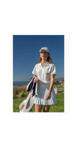 [FL Signature] Fair Liar Silk Twisted Flare Pleated Skirt (Cream)