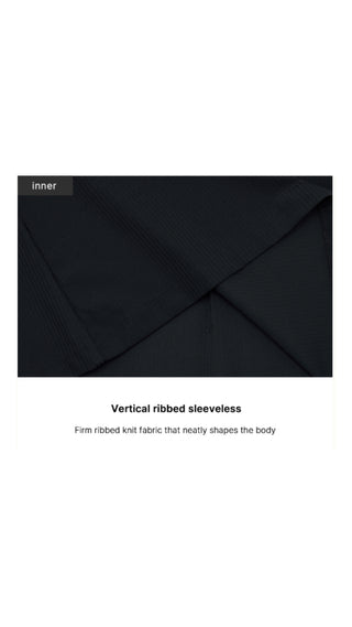 Mesh Crop Short Sleeve and Sleeveless Set (Black)