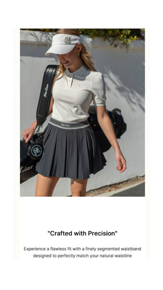 Double Pleated Band Skirt (Cocoa)