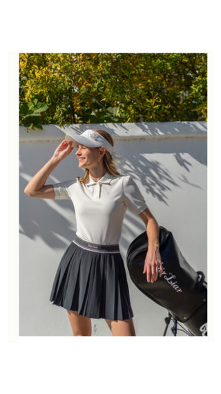 Double Pleated Band Skirt (Cocoa)