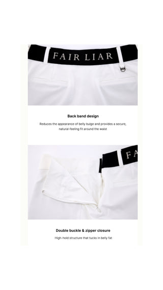 Back Band Hline Skirt (White)