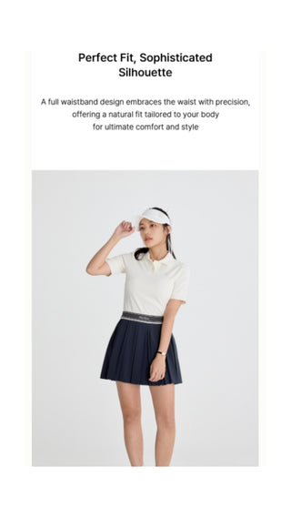 Double Pleated Band Skirt (Charcoal Grey)