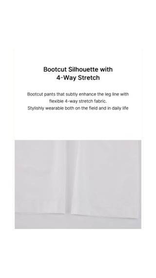 High Waist Stretch Bootcut Pants (White)