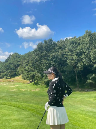 Flower Point Jacquard Knit (Black)