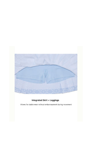 High Waist Pattern Skirt (Blue)
