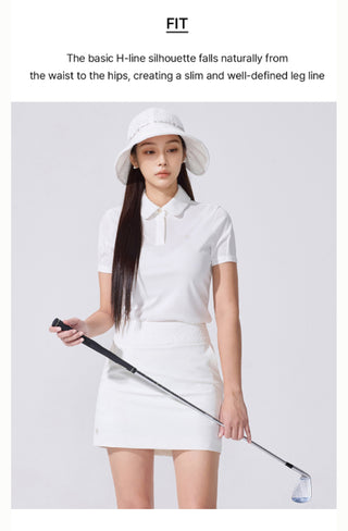 Lace H-line skirt (White)