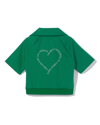 [FLC] HEART HALF ZIP PULLOVER (Green)