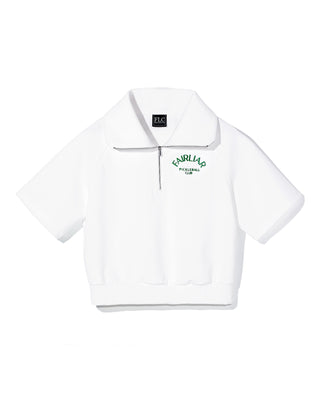 [FLC] HEART HALF ZIP PULLOVER (White)