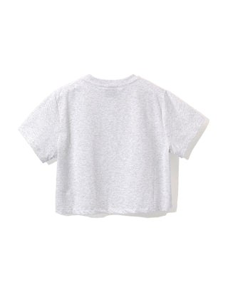 [FLC] PICKLEBALL CROPPED T-SHIRT (Melange Grey)