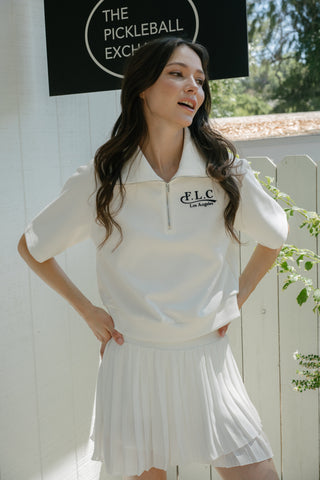 [FLC] FLC ESSENTIAL HALF ZIP PULLOVER (White)