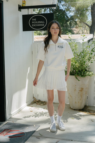 [FLC] FLC ESSENTIAL HALF ZIP PULLOVER (White)