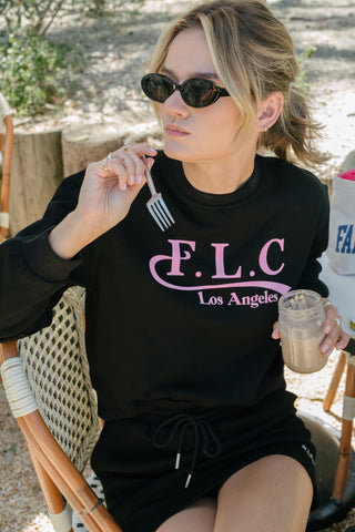 [FLC] FLC ESSENTIAL CROPPED SWEATSHRITS (Black)