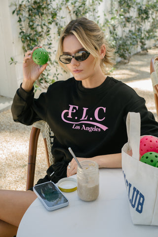 [FLC] FLC ESSENTIAL CROPPED SWEATSHRITS (Black)