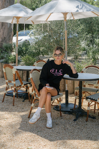 [FLC] FLC ESSENTIAL CROPPED SWEATSHRITS (Black)