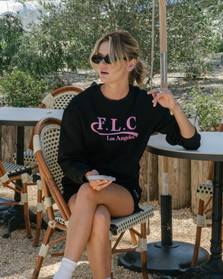 [FLC] FLC ESSENTIAL CROPPED SWEATSHRITS (Black)