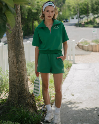 [FLC] HEART HALF ZIP PULLOVER (Green)