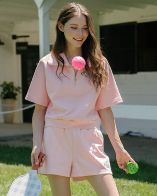 [FLC] FLC ESSENTIAL HALF ZIP PULLOVER (Pink)