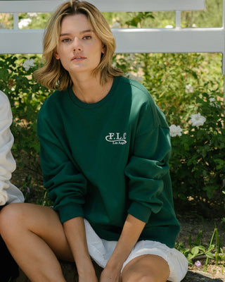 [FLC] FLC ESSENTIAL CREWNECK SWEATSHIRTS (Dark Green)