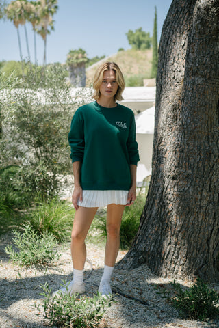[FLC] FLC ESSENTIAL CREWNECK SWEATSHIRTS (Dark Green)