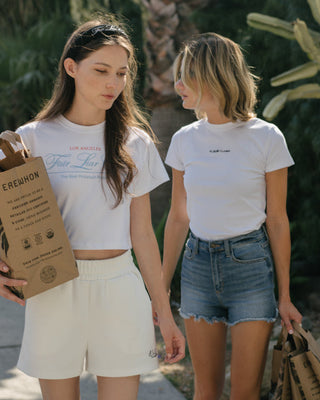 [FLC] FAIRLIAR CLUB CROPPED T-SHIRT (White)