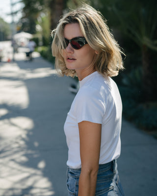 [FLC] LOGO SLIM T-SHIRT (White)