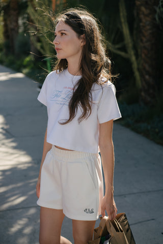 [FLC] FAIRLIAR CLUB CROPPED T-SHIRT (White)
