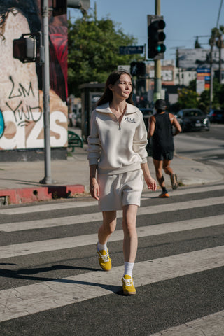 [FLC] FLC ESSENTIAL GYM SHORTS (Cream)