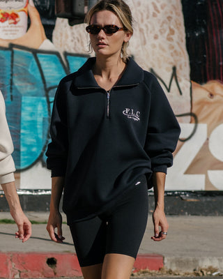 [FLC] FLC ESSENTIAL QUARTER ZIP PULLOVER (Navy)