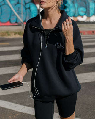 [FLC] FLC ESSENTIAL QUARTER ZIP PULLOVER (Navy)