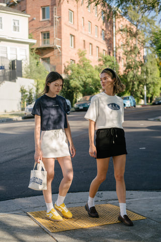 [FLC] F.L.CLUB CROPPED T-SHIRT (Navy)