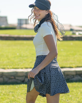 High Waist Pattern Skirt (Black)