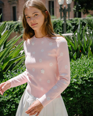 Flower Point Jacquard Knit (Pink)