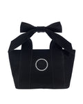 Big ribbon handle tote bag - Black