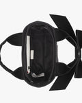 Big ribbon handle tote bag - Black