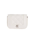 Quilted Point 2-Way Ribbon Bag - Ivory