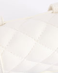 Quilted Point 2-Way Ribbon Bag - Ivory