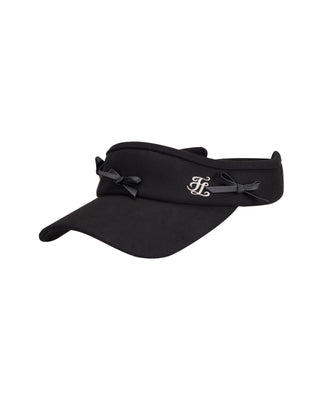Fair Liar Leather Ribbon Visor (Black)