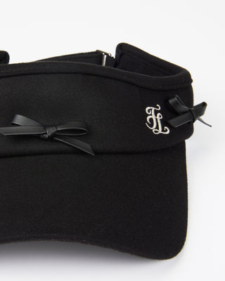 Fair Liar Leather Ribbon Visor (Black)