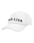 Men's logo embroidered point cap - White