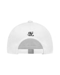 Men's logo embroidered point cap - White