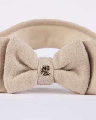 Detachable back ribbon visor (Beige)