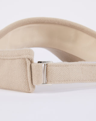 Detachable back ribbon visor (Beige)