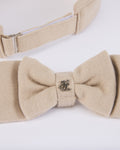 Detachable back ribbon visor - Beige