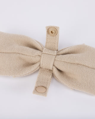 Detachable back ribbon visor (Beige)