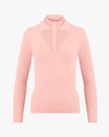 Turtleneck Double Collar Knit Top - Pink