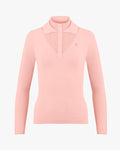 Turtleneck Double Collar Knit Top - Pink