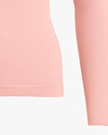 Turtleneck Double Collar Knit Top - Pink